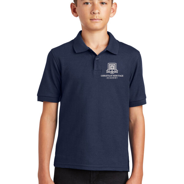 Port Authority Youth Silk Touch Polo - Embroidered Logo Thumbnail