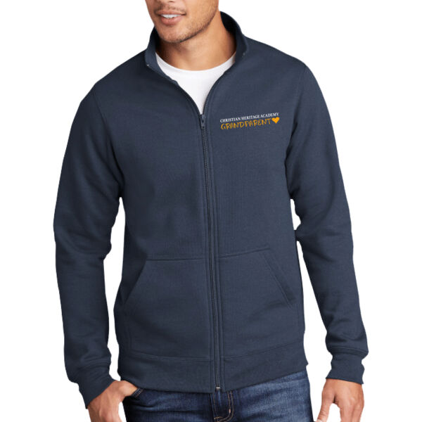 Port & Co - Core Fleece Cadet Full Zip Sweatshirt - Embroidered Logo Thumbnail